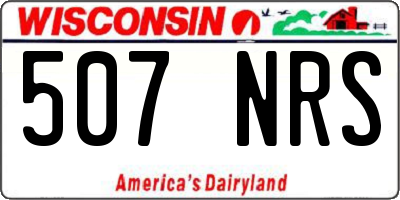 WI license plate 507NRS