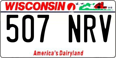 WI license plate 507NRV