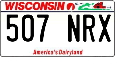 WI license plate 507NRX