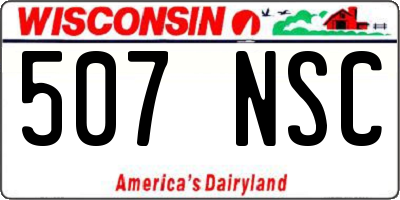 WI license plate 507NSC