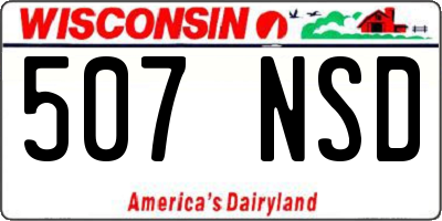 WI license plate 507NSD