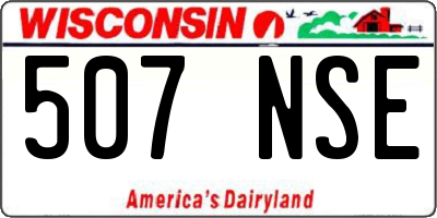WI license plate 507NSE