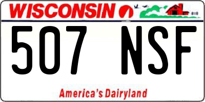 WI license plate 507NSF