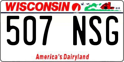 WI license plate 507NSG