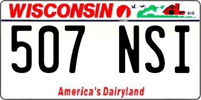 WI license plate 507NSI