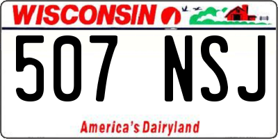 WI license plate 507NSJ