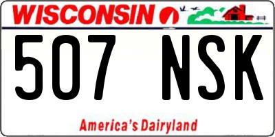 WI license plate 507NSK