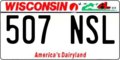 WI license plate 507NSL