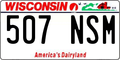 WI license plate 507NSM