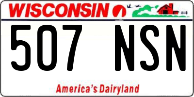 WI license plate 507NSN