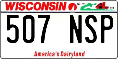 WI license plate 507NSP