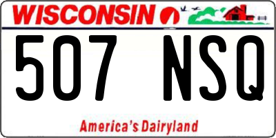 WI license plate 507NSQ