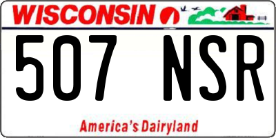 WI license plate 507NSR