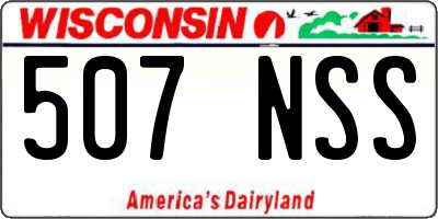WI license plate 507NSS