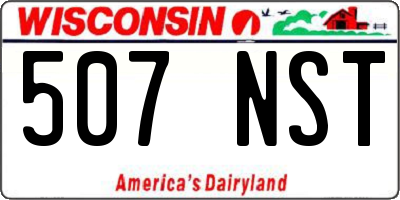 WI license plate 507NST