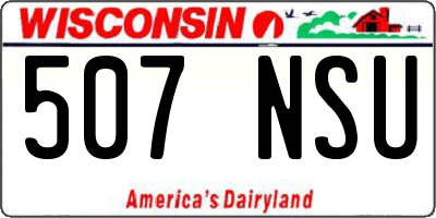 WI license plate 507NSU