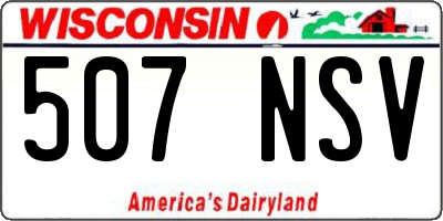 WI license plate 507NSV