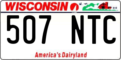 WI license plate 507NTC
