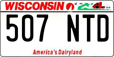 WI license plate 507NTD