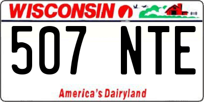 WI license plate 507NTE
