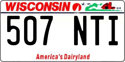 WI license plate 507NTI