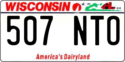 WI license plate 507NTO