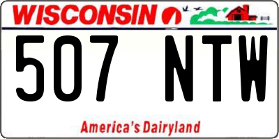 WI license plate 507NTW