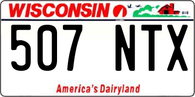 WI license plate 507NTX