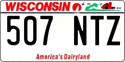 WI license plate 507NTZ