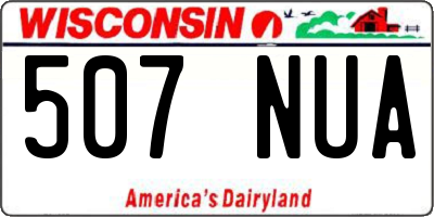 WI license plate 507NUA