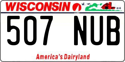 WI license plate 507NUB