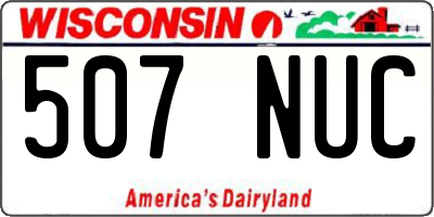 WI license plate 507NUC