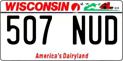 WI license plate 507NUD
