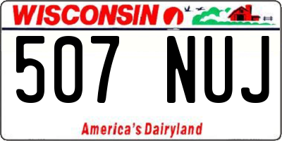 WI license plate 507NUJ