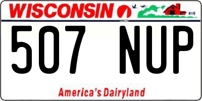 WI license plate 507NUP