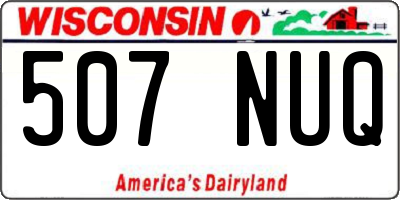 WI license plate 507NUQ