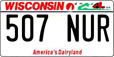WI license plate 507NUR