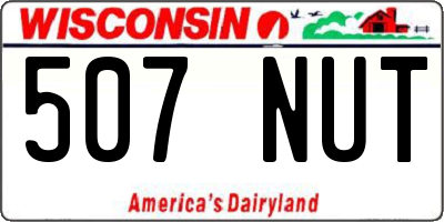 WI license plate 507NUT