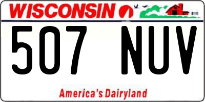 WI license plate 507NUV