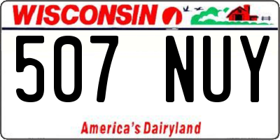 WI license plate 507NUY
