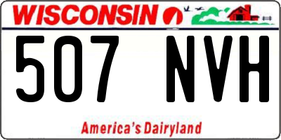 WI license plate 507NVH