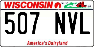 WI license plate 507NVL