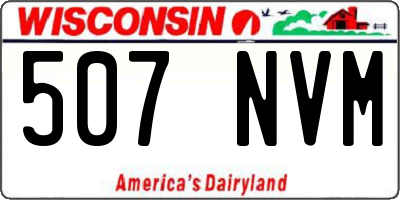 WI license plate 507NVM