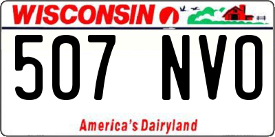 WI license plate 507NVO