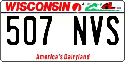 WI license plate 507NVS