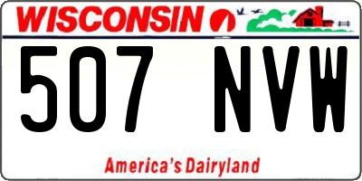 WI license plate 507NVW
