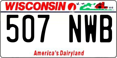 WI license plate 507NWB