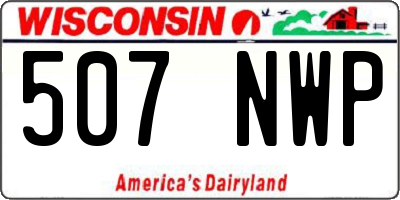 WI license plate 507NWP