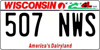 WI license plate 507NWS