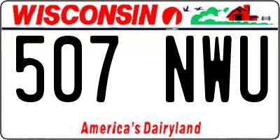 WI license plate 507NWU